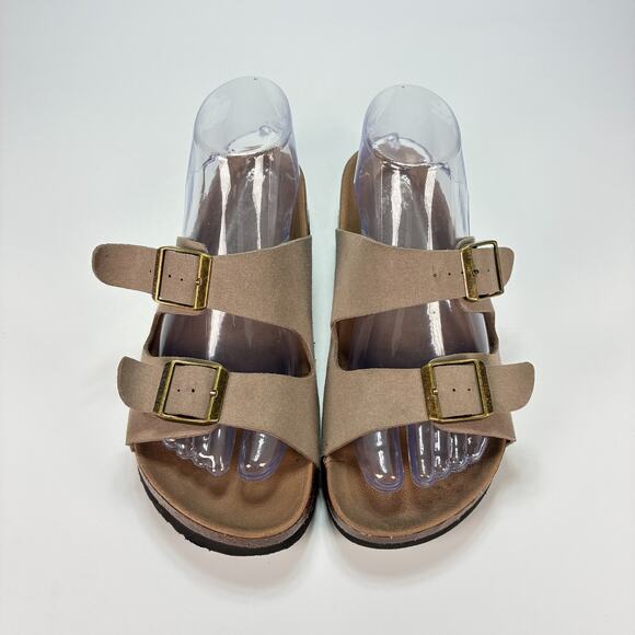 Birkenstock Arizona Soft Footbed Taupe Leather Sandals 56090 Women's Size 7 - Picture 3 of 10